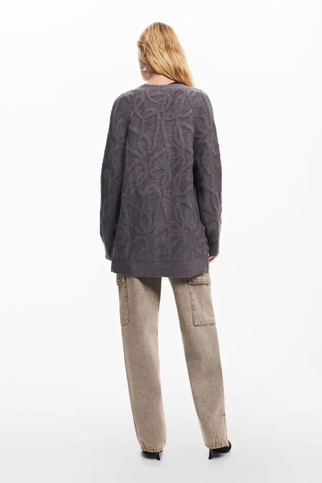 Women Jumpers Desigual Oversized Knit Cardigan