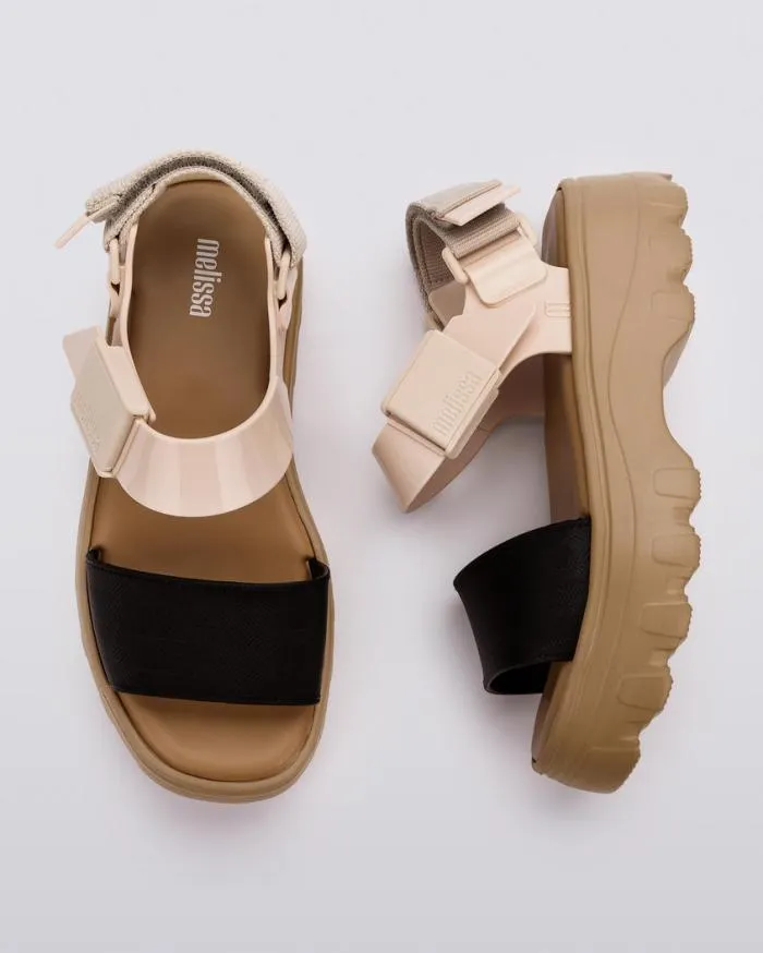 Women Kick Off Sandal Beigeblack Melissa Platforms