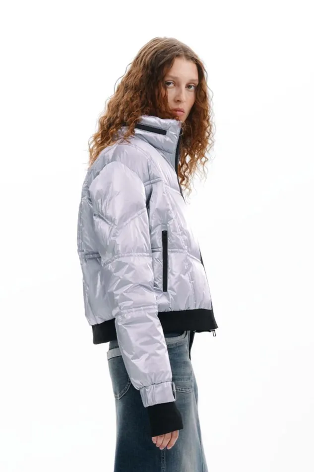 WomenKids Coats And Jackets Desigual Metallic Padded Coat