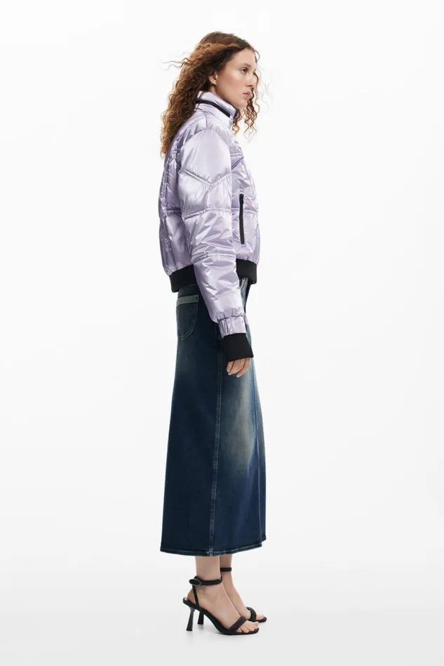 WomenKids Coats And Jackets Desigual Metallic Padded Coat