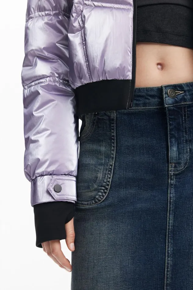 WomenKids Coats And Jackets Desigual Metallic Padded Coat