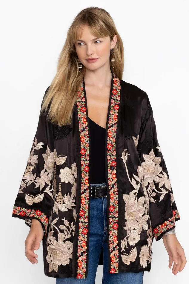 Women Kimonos Johnny Was CAROLINA KIMONO Black Women Kimonos Johnny Was CAROLINA KIMONO Black