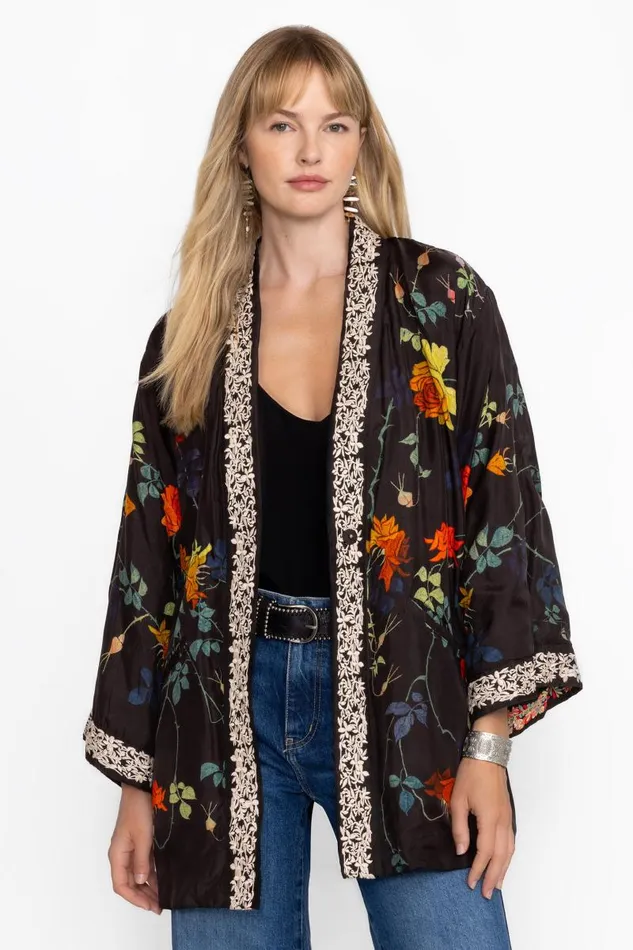 Women Kimonos Johnny Was CAROLINA KIMONO Black Women Kimonos Johnny Was CAROLINA KIMONO Black