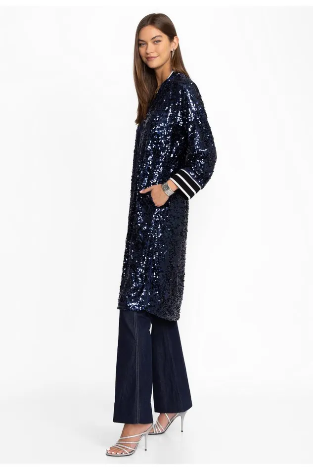 Women Kimonos Johnny Was HARMONY SEQUIN KIMONO Navy Sequin Women Kimonos Johnny Was HARMONY SEQUIN KIMONO Navy Sequin