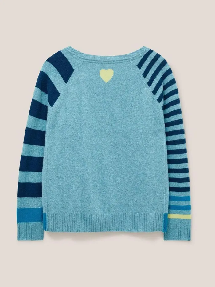 Women KNITWEAR White Stuff CLARA CASHMERE JUMPER Blue Multi