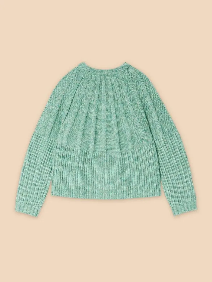 Women KNITWEAR White Stuff CLOVER CARDIGAN Mid Green Women KNITWEAR White Stuff CLOVER CARDIGAN Mid Green