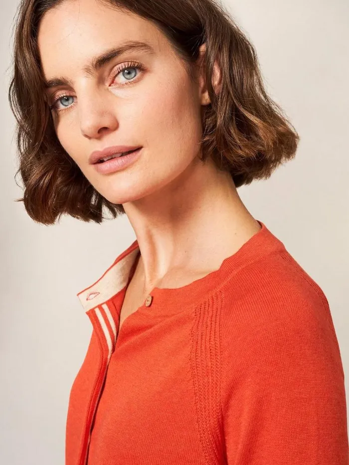Women KNITWEAR White Stuff LULU CARDI Bright Orange