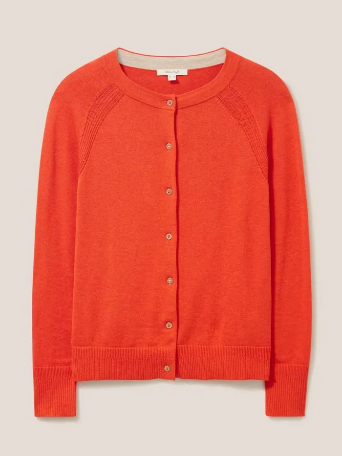Women KNITWEAR White Stuff LULU CARDI Bright Orange