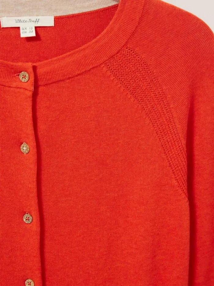 Women KNITWEAR White Stuff LULU CARDI Bright Orange