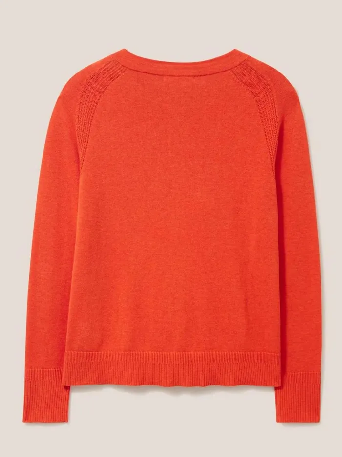Women KNITWEAR White Stuff LULU CARDI Bright Orange