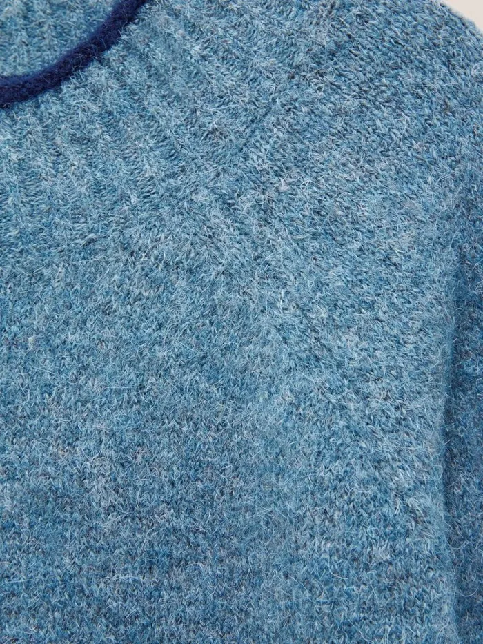 Women KNITWEAR White Stuff MEDWAY JUMPER Mid Blue