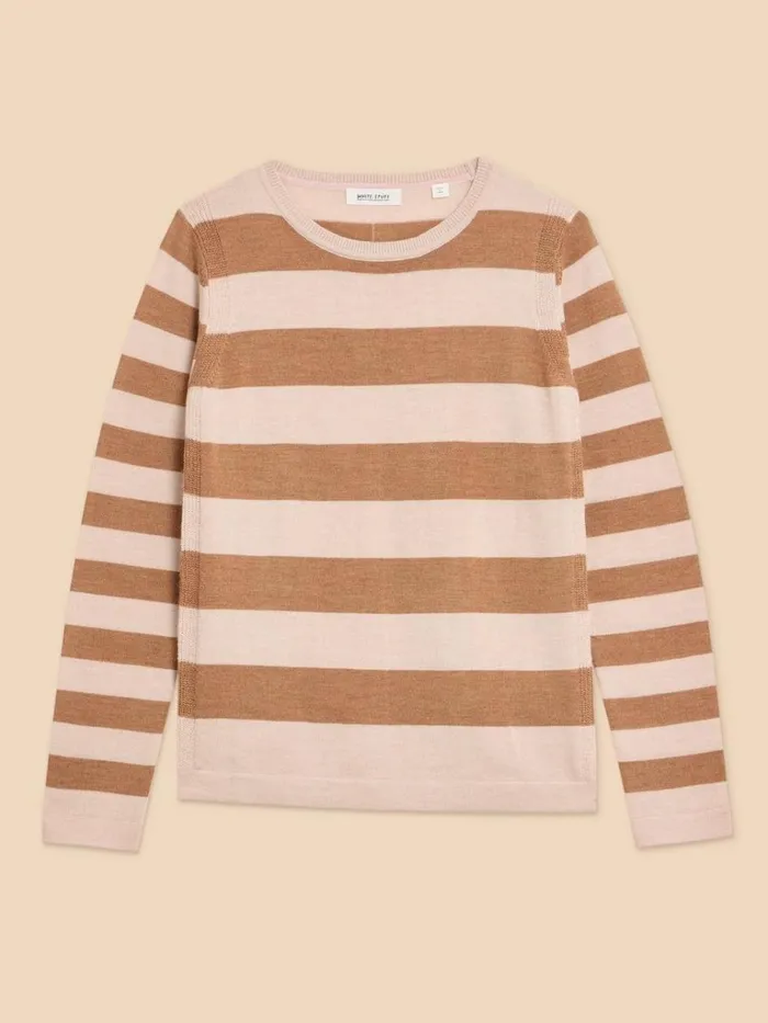 Women KNITWEAR White Stuff MERINO WOOL JUMPER Natural Multi