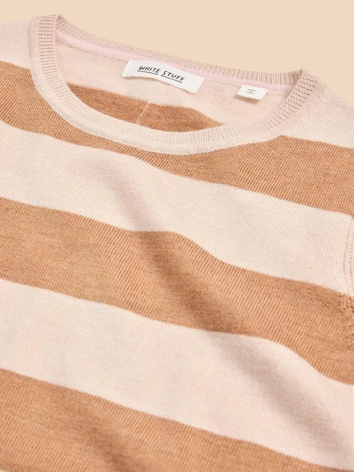 Women KNITWEAR White Stuff MERINO WOOL JUMPER Natural Multi