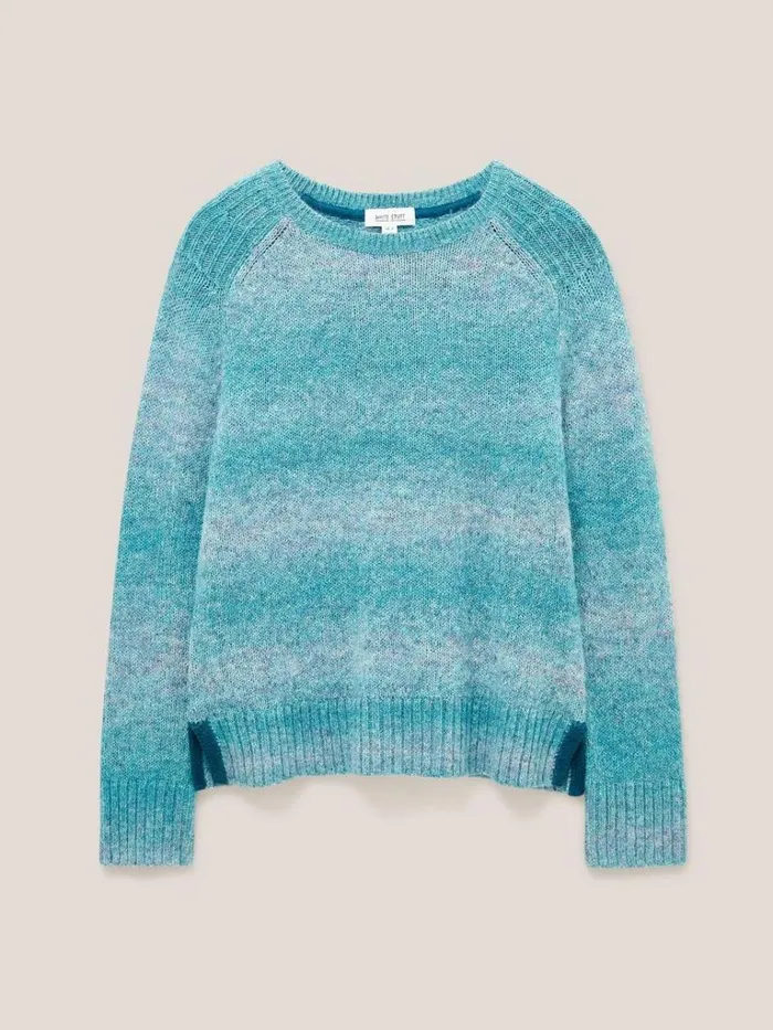 Women KNITWEAR White Stuff SPACE DYE WOOL JUMPER Teal Multi Women KNITWEAR White Stuff SPACE DYE WOOL JUMPER Teal Multi