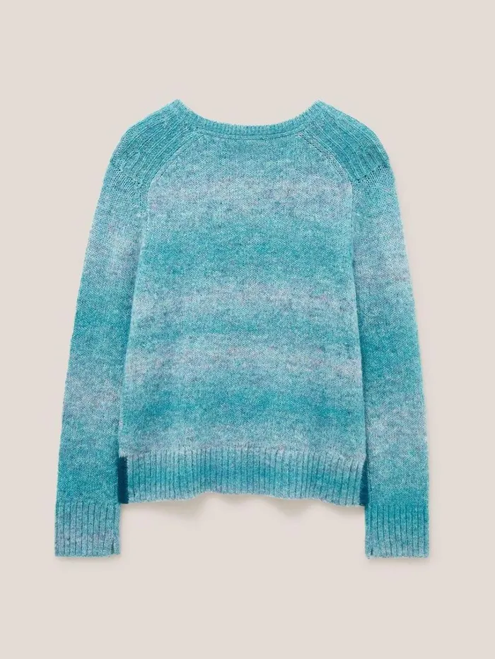 Women KNITWEAR White Stuff SPACE DYE WOOL JUMPER Teal Multi Women KNITWEAR White Stuff SPACE DYE WOOL JUMPER Teal Multi