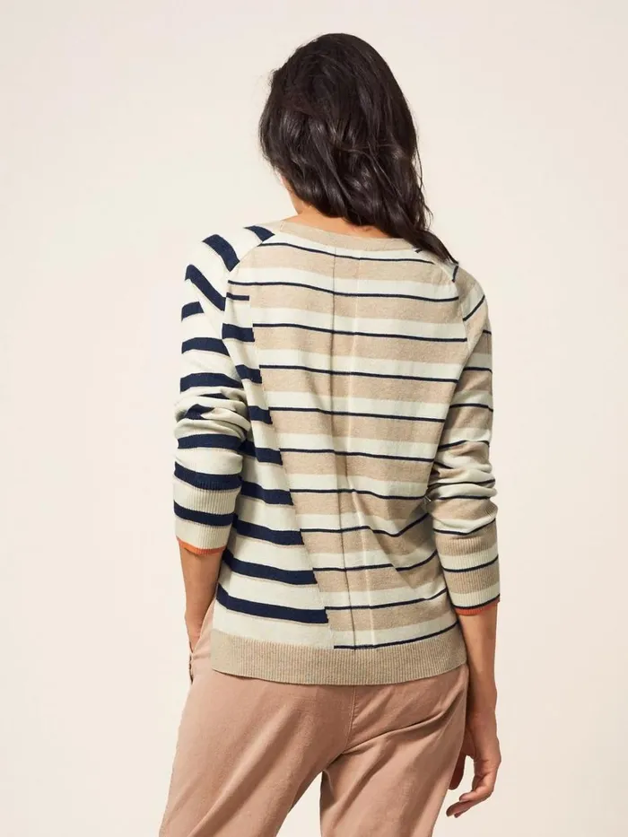 Women KNITWEAR White Stuff Urban Stripe Jumper Natural Multi Women KNITWEAR White Stuff Urban Stripe Jumper Natural Multi