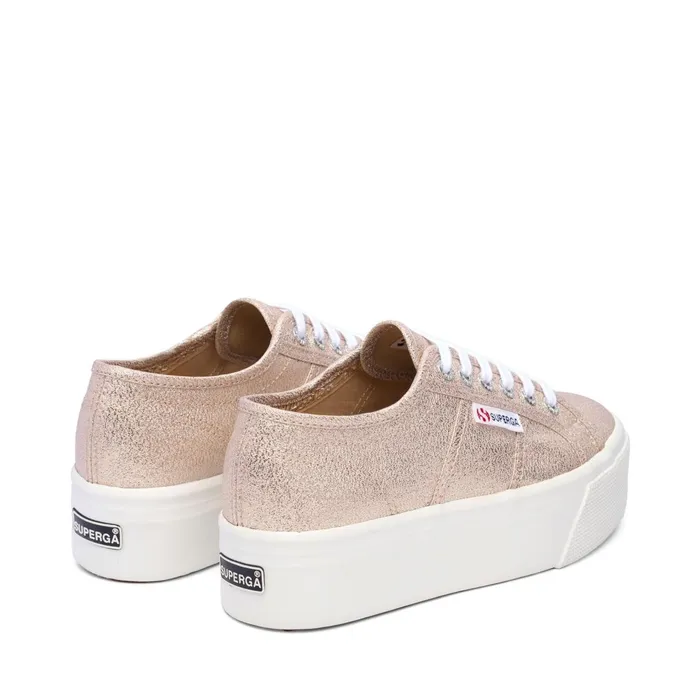 Women Lady Shoes Woman 2790 PLATFORM LAME Wedge PALE GOLD Superga Platform