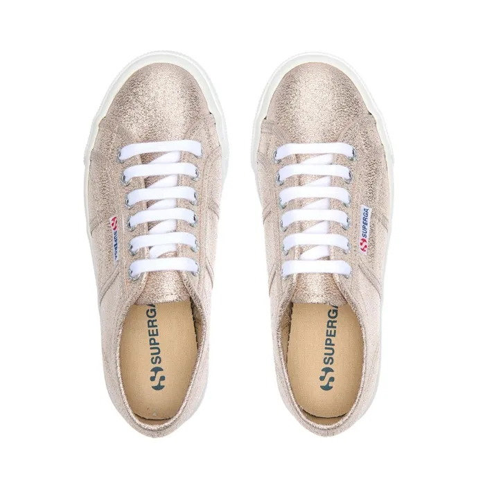 Women Lady Shoes Woman 2790 PLATFORM LAME Wedge PALE GOLD Superga Platform