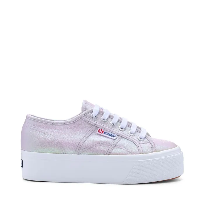 Women Lady Shoes Woman 2790 PLATFORM LAME Wedge PASTEL LILLA IRIDESCENT Superga Platform