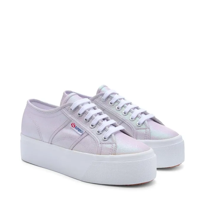 Women Lady Shoes Woman 2790 PLATFORM LAME Wedge PASTEL LILLA IRIDESCENT Superga Platform