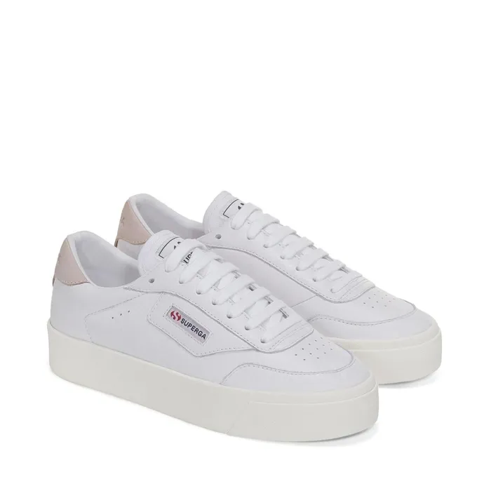 Women Lady Shoes Woman 3854 COURT PLATFORM Wedge WHITEVIOLET HUSHEDFAVORIO Superga Platform