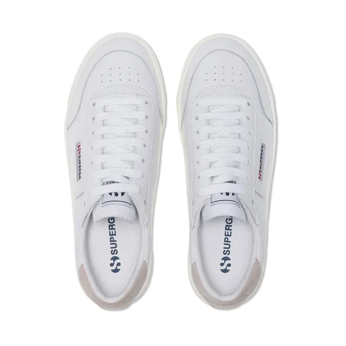 Women Lady Shoes Woman 3854 COURT PLATFORM Wedge WHITEVIOLET HUSHEDFAVORIO Superga Platform