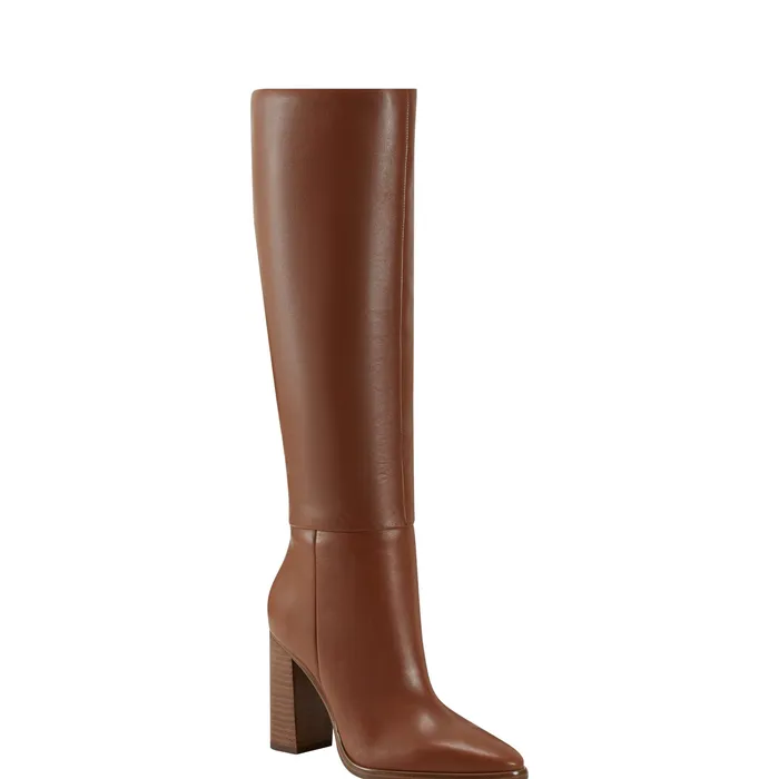 Women Lannie Dress Boot Medium Natural Boots Marc Fisher