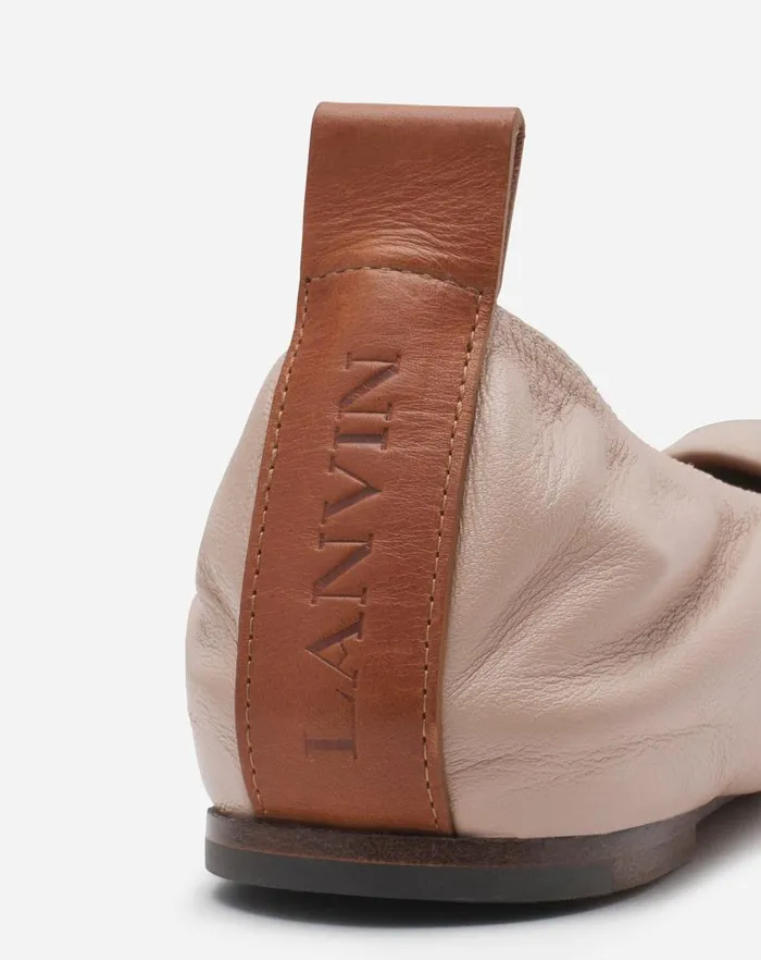 Women Lanvin Ballerinas The Leather Ballerina Flat Dark Beige