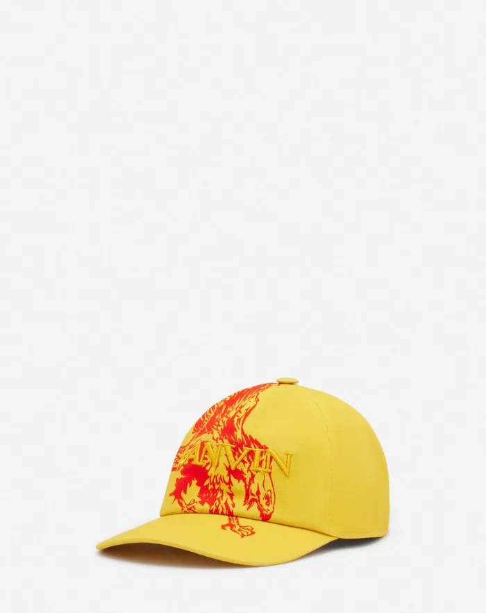 Women Lanvin Hats Lanvin X Future Eagle Cotton Cap Cornbright Orange