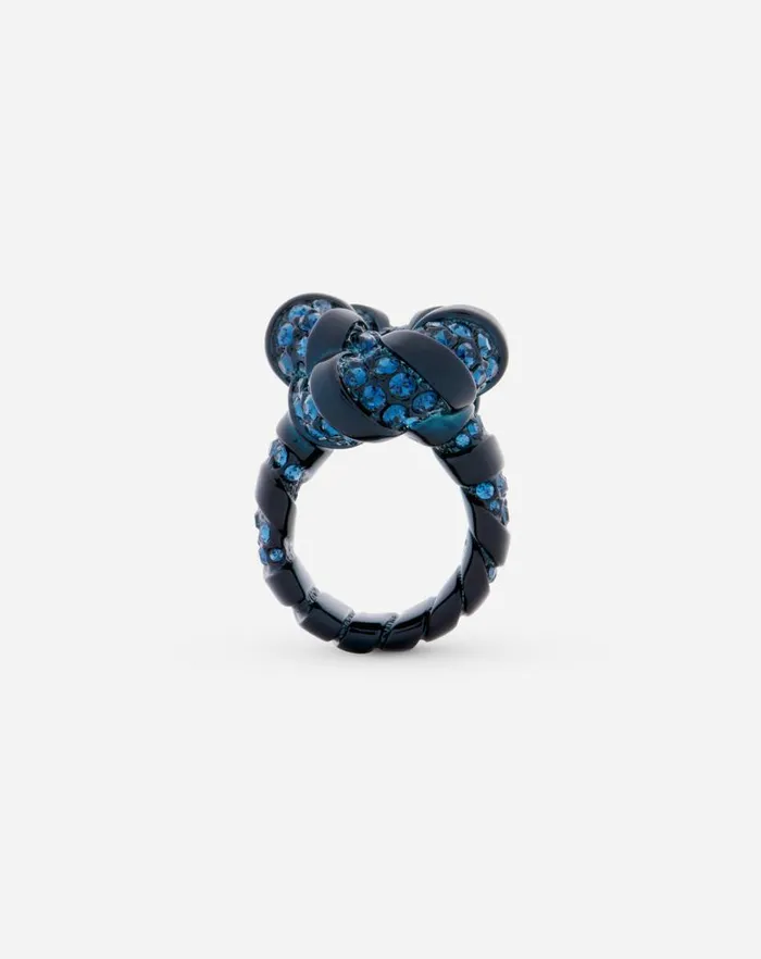 Women Lanvin Jewelry Rhinestone Melodie Ring Bluecrystal