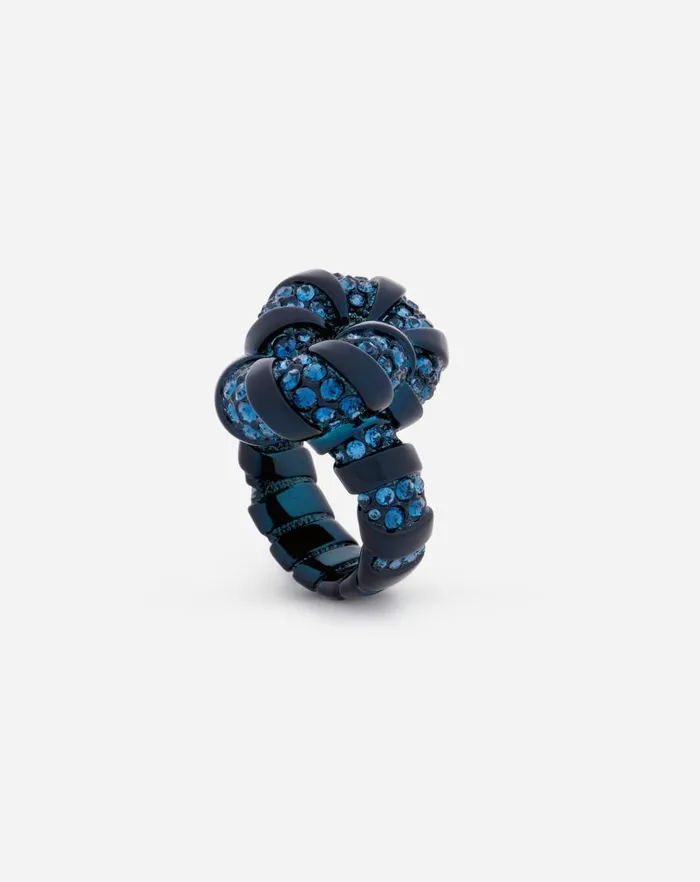 Women Lanvin Jewelry Rhinestone Melodie Ring Bluecrystal