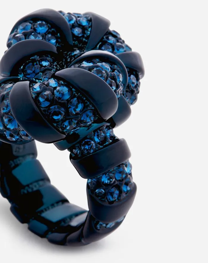 Women Lanvin Jewelry Rhinestone Melodie Ring Bluecrystal