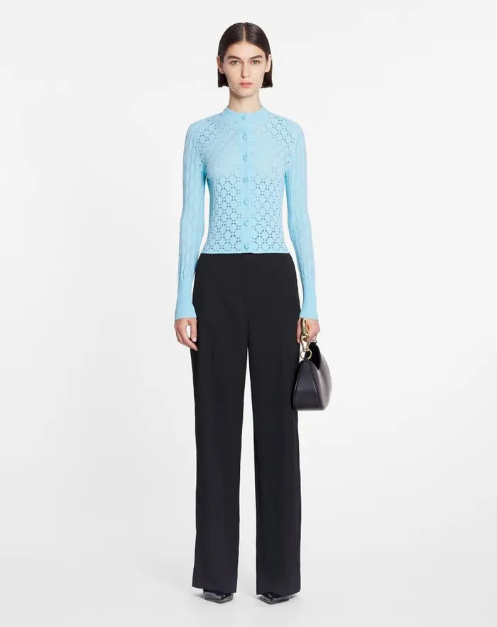 Women Lanvin Knitwear Bodycon Cardigan With Round Neck Budgie Women Lanvin Knitwear Bodycon Cardigan With Round Neck Budgie