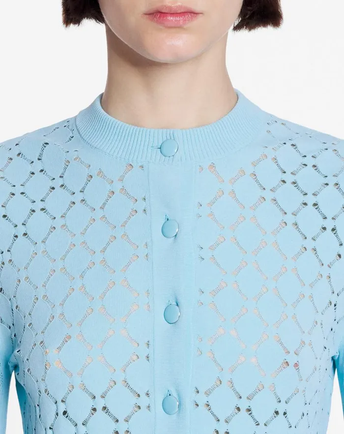 Women Lanvin Knitwear Bodycon Cardigan With Round Neck Budgie Women Lanvin Knitwear Bodycon Cardigan With Round Neck Budgie