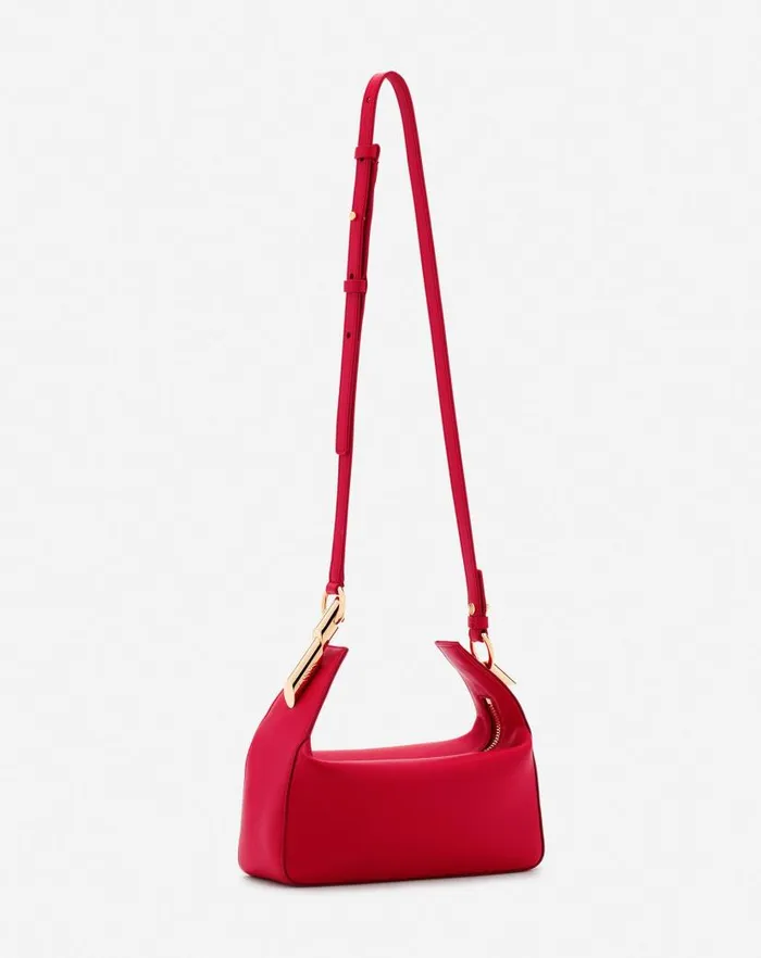 Women Lanvin Mini Bags and Clutches Haute Squence Leather Clutch Bag Flame