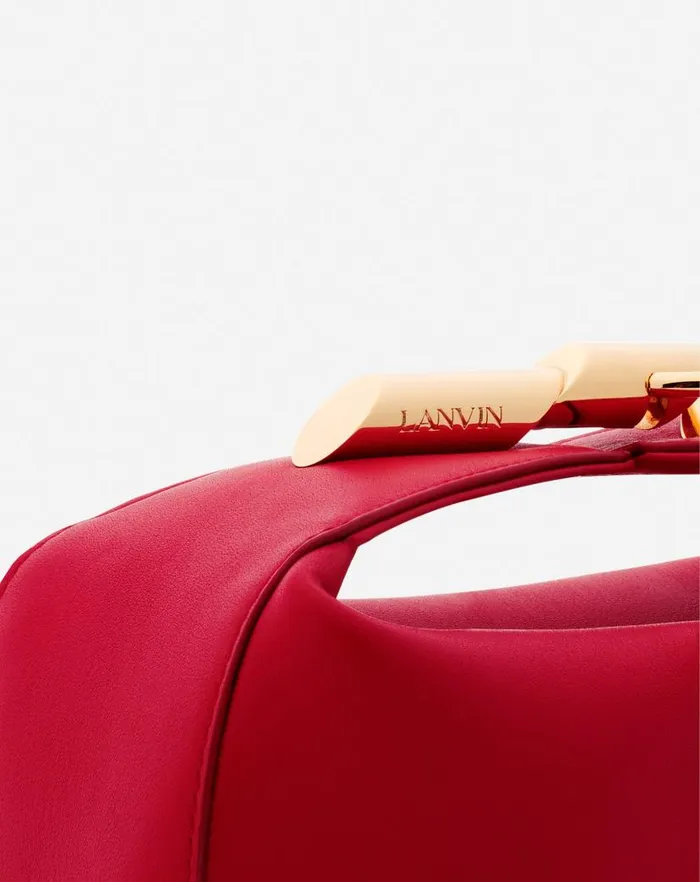 Women Lanvin Mini Bags and Clutches Haute Squence Leather Clutch Bag Flame