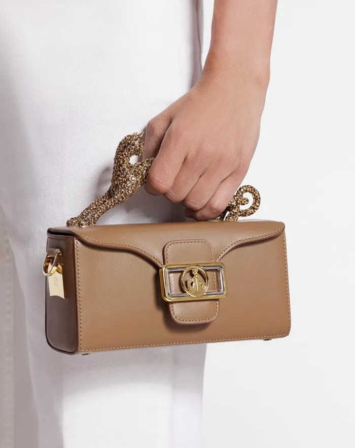 Women Lanvin Mini Bags and Clutches Nano Pencil Cat Leather Bag Desert Women Lanvin Mini Bags and Clutches Nano Pencil Cat Leather Bag Desert