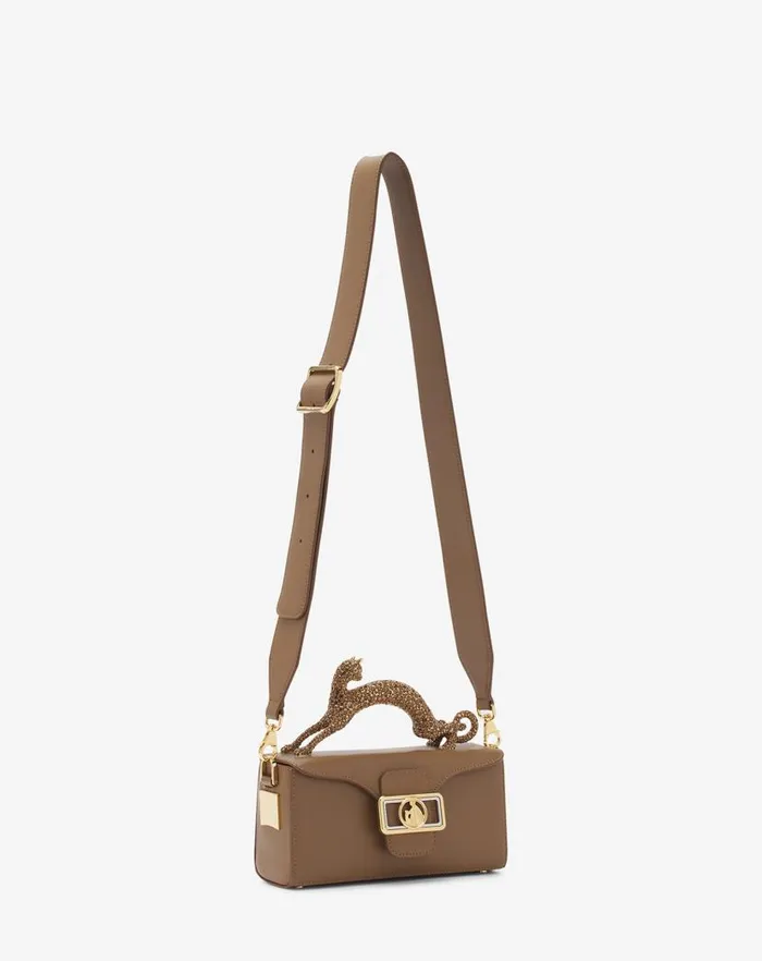 Women Lanvin Mini Bags and Clutches Nano Pencil Cat Leather Bag Desert Women Lanvin Mini Bags and Clutches Nano Pencil Cat Leather Bag Desert