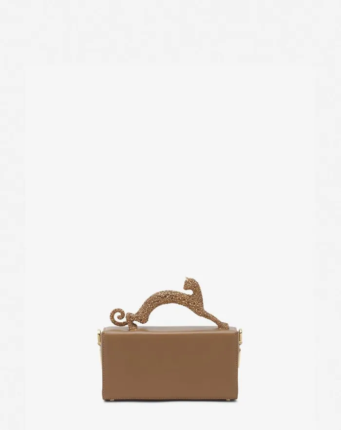 Women Lanvin Mini Bags and Clutches Nano Pencil Cat Leather Bag Desert Women Lanvin Mini Bags and Clutches Nano Pencil Cat Leather Bag Desert