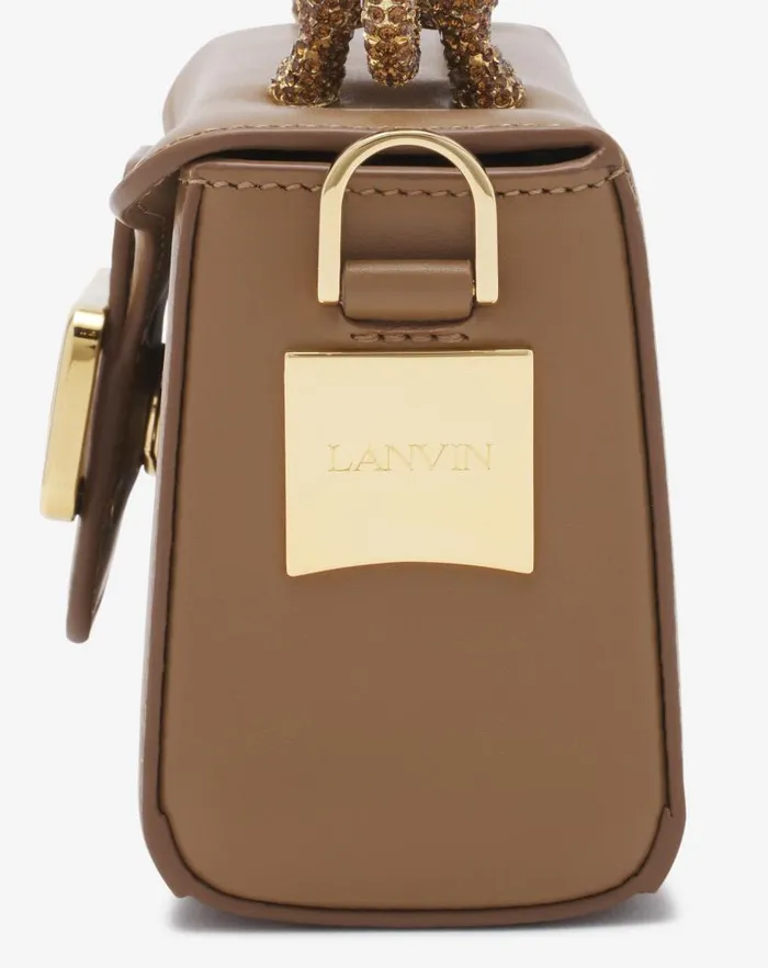 Women Lanvin Mini Bags and Clutches Nano Pencil Cat Leather Bag Desert Women Lanvin Mini Bags and Clutches Nano Pencil Cat Leather Bag Desert