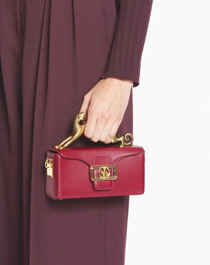 Women Lanvin Mini Bags and Clutches Nano Pencil Cat Leather Bag Turkish Red Women Lanvin Mini Bags and Clutches Nano Pencil Cat Leather Bag Turkish Red