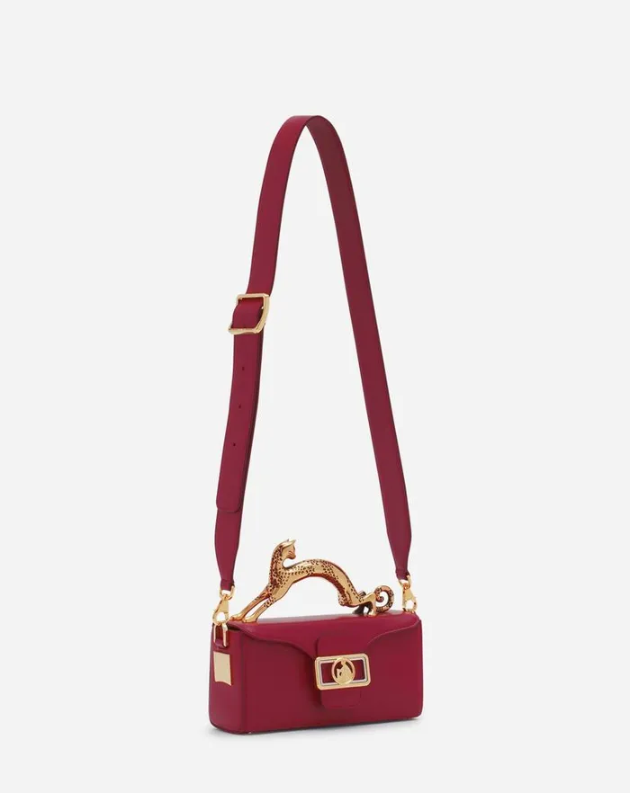 Women Lanvin Mini Bags and Clutches Nano Pencil Cat Leather Bag Turkish Red Women Lanvin Mini Bags and Clutches Nano Pencil Cat Leather Bag Turkish Red