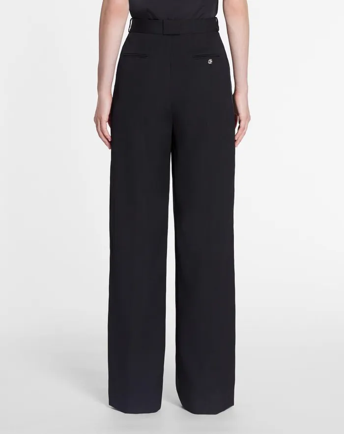 Women Lanvin Pants Wide Leg Pants Black Women Lanvin Pants Wide Leg Pants Black