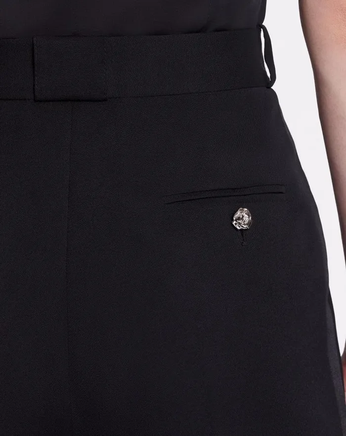 Women Lanvin Pants Wide Leg Pants Black Women Lanvin Pants Wide Leg Pants Black