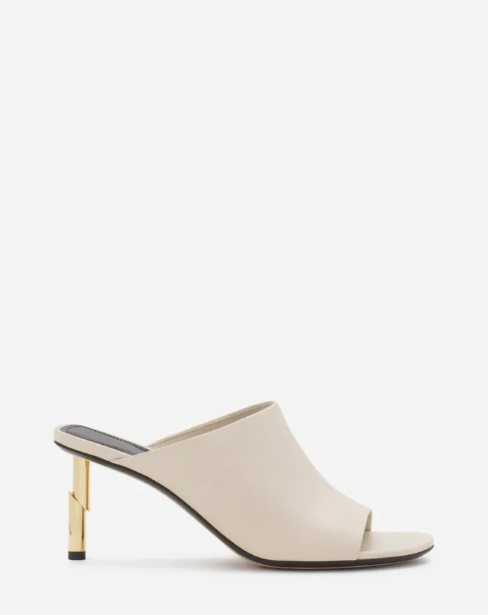 Women Lanvin Sandals and Mules Leather Sequence By Lanvin Mules Milk