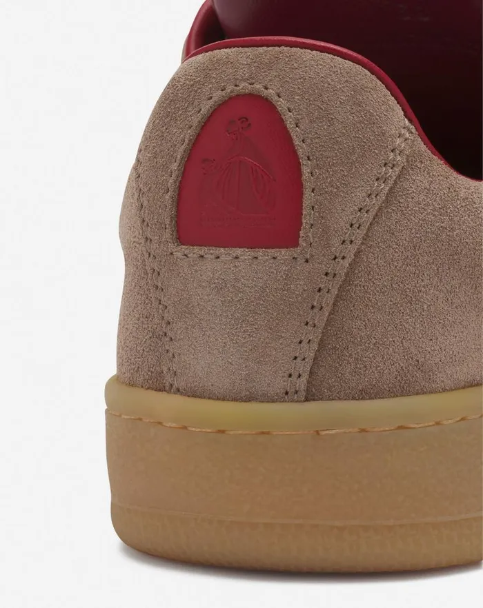 Women Lanvin Sneakers Lanvin X Future Hyper Curb Sneakers In Leather And Suede For Women Taupered Women Lanvin Sneakers Lanvin X Future Hyper Curb Sneakers In Leather And Suede For Women Taupered