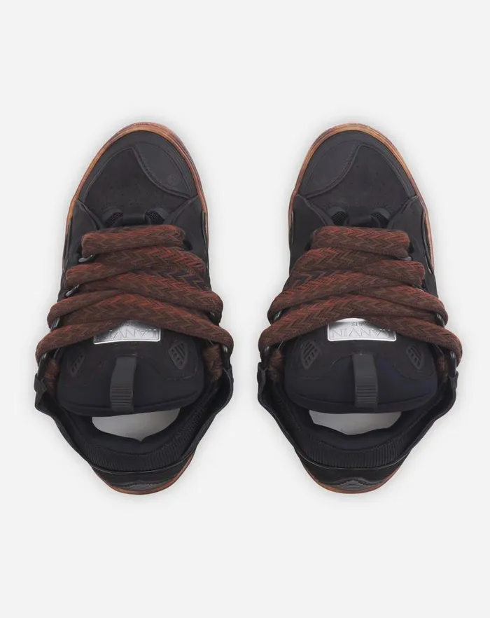 Women Lanvin Sneakers Leather Curb Sneakers Dark Brownbrown Women Lanvin Sneakers Leather Curb Sneakers Dark Brownbrown