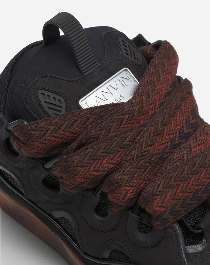 Women Lanvin Sneakers Leather Curb Sneakers Dark Brownbrown Women Lanvin Sneakers Leather Curb Sneakers Dark Brownbrown