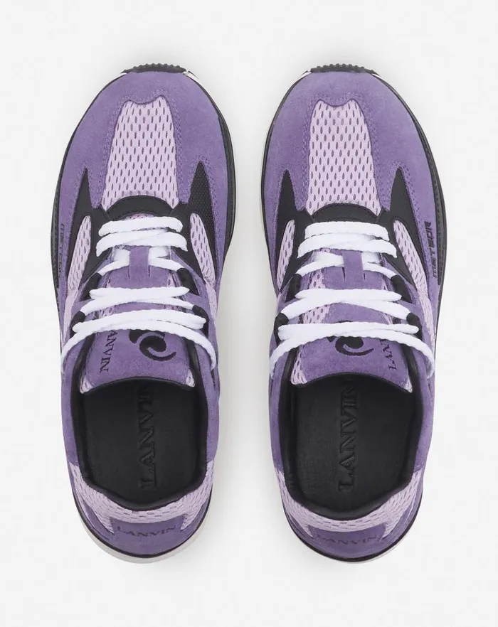 Women Lanvin Sneakers Meteor Sneakers In Mesh And Suede Mauvepurple Women Lanvin Sneakers Meteor Sneakers In Mesh And Suede Mauvepurple