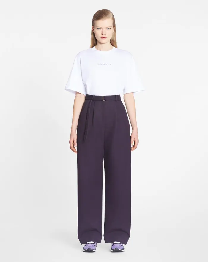 Women Lanvin TShirts and Sweatshirts Lanvin Embroidered Tshirt Optic White Women Lanvin TShirts and Sweatshirts Lanvin Embroidered Tshirt Optic White